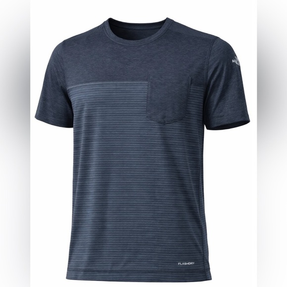 The North Face Other - The North Face FlashDry Men’s Blue Stripe Pocket Tee Size M